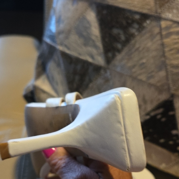 BCBGeneration Cream Strappy Heels - Picture 8 of 10